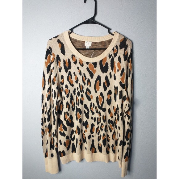 A New Day Animal/Leopard Print Sweater - Picture 1 of 7